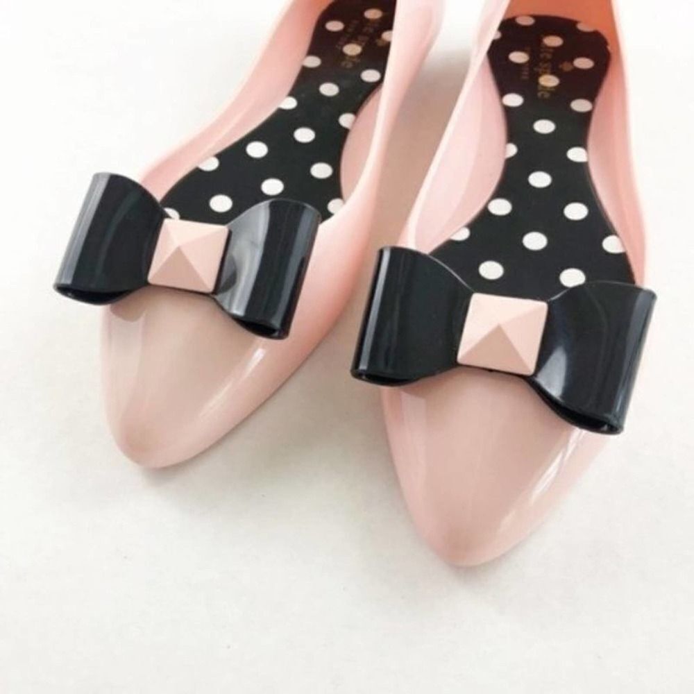 KATE SPADE Jelly Pink Ballerina Bow Flats  - Picture 4 of 6